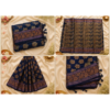 Women's Navy Blue Soft Silk Saree with Rich Gold Zari Floral Weaving | Festive & Wedding Wear