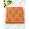 Premium Orange Banarasi Silk Saree with Silver Zari Woven Design