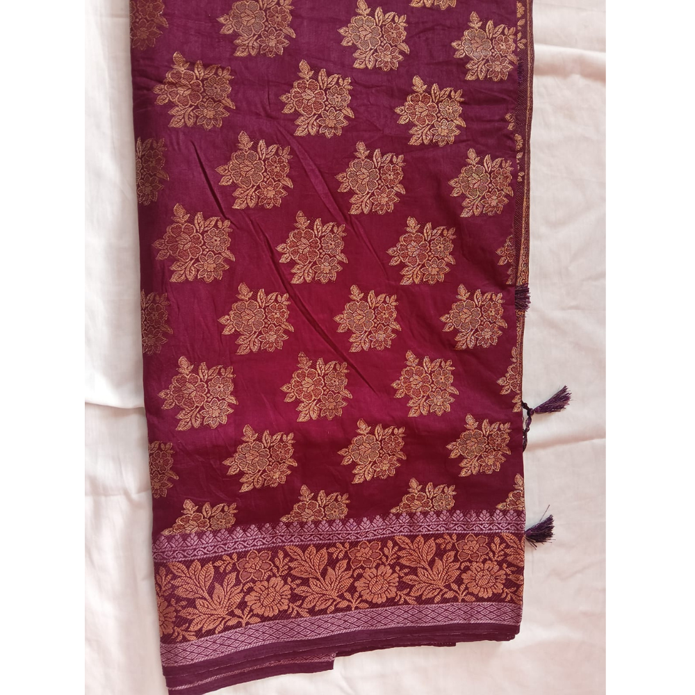 Women's Premium Jacquard Silk Saree with Rich Woven Border