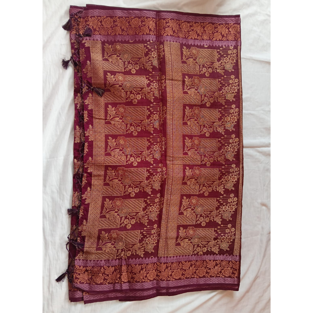 Women's Premium Jacquard Silk Saree with Rich Woven Border