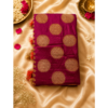 Untitled design (3) Royal Magenta Banarasi Silk Saree with Golden Mandala Buttas & Tassels
