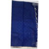 Premium Navy Blue Floral Banarasi Silk Saree with Elegant Tassels