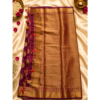 Untitled design (4) Royal Magenta Banarasi Silk Saree with Golden Mandala Buttas & Tassels