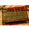 Royal Red & Navy Blue Traditional Silk Saree with Rich Zari Border