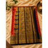 Royal Red & Navy Blue Traditional Silk Saree with Rich Zari Border