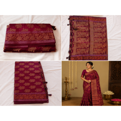 Women's Premium Jacquard Silk Saree with Rich Woven Border