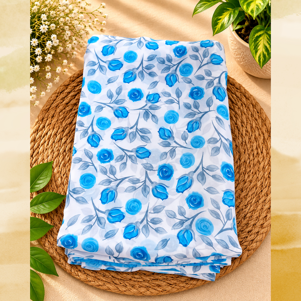 Floral Rose flowers soft  Georgette Saree