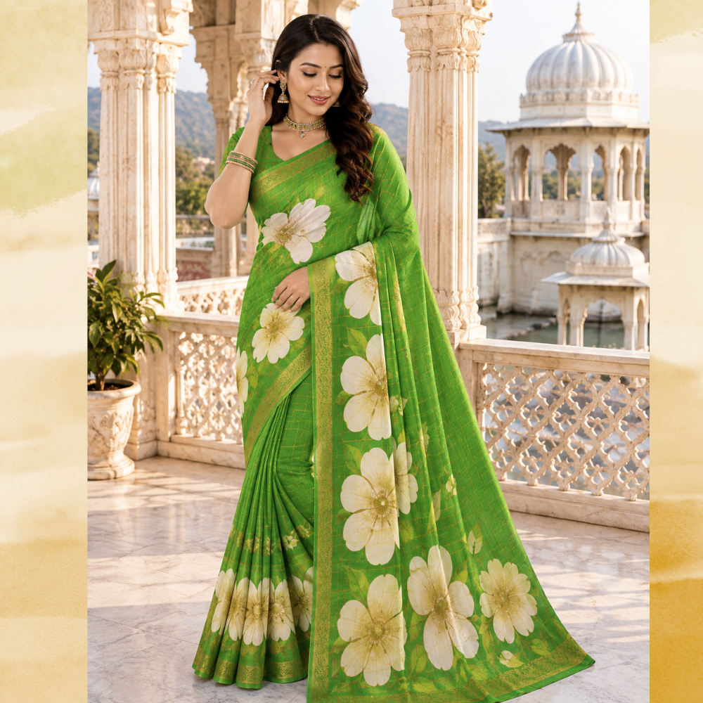 Ornate Vol-1 Fancy Checks  Sarees Collection