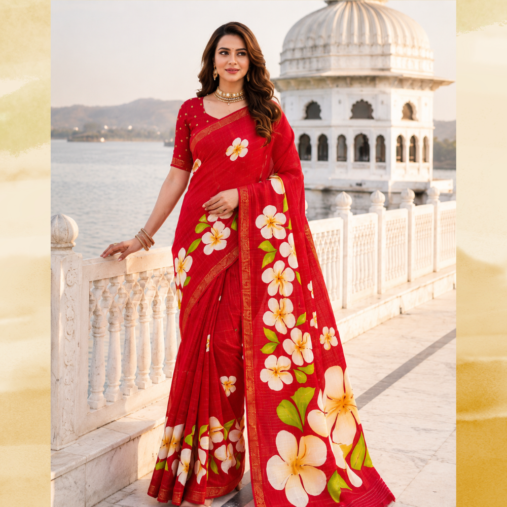 Ornate Vol-1 Fancy Checks  Sarees Collection