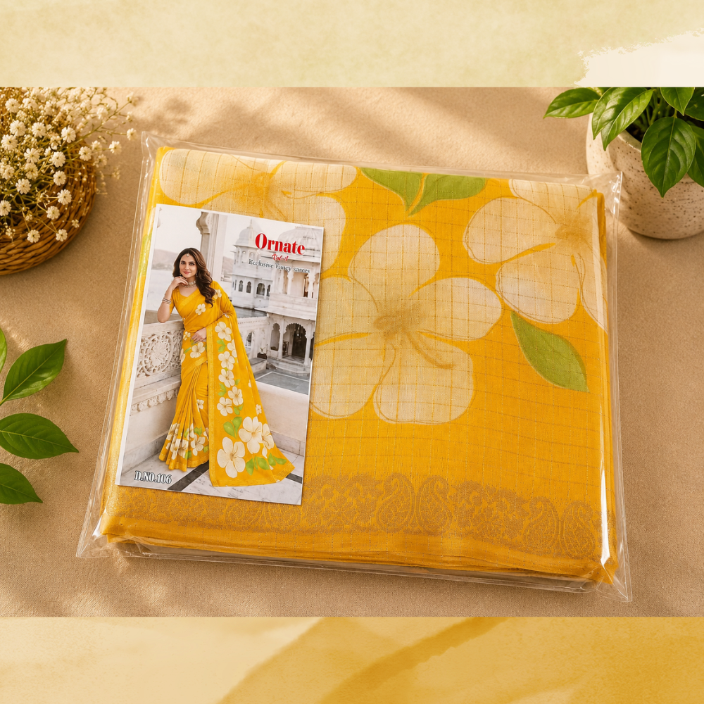 Ornate Vol-1 Fancy Checks  Sarees Collection