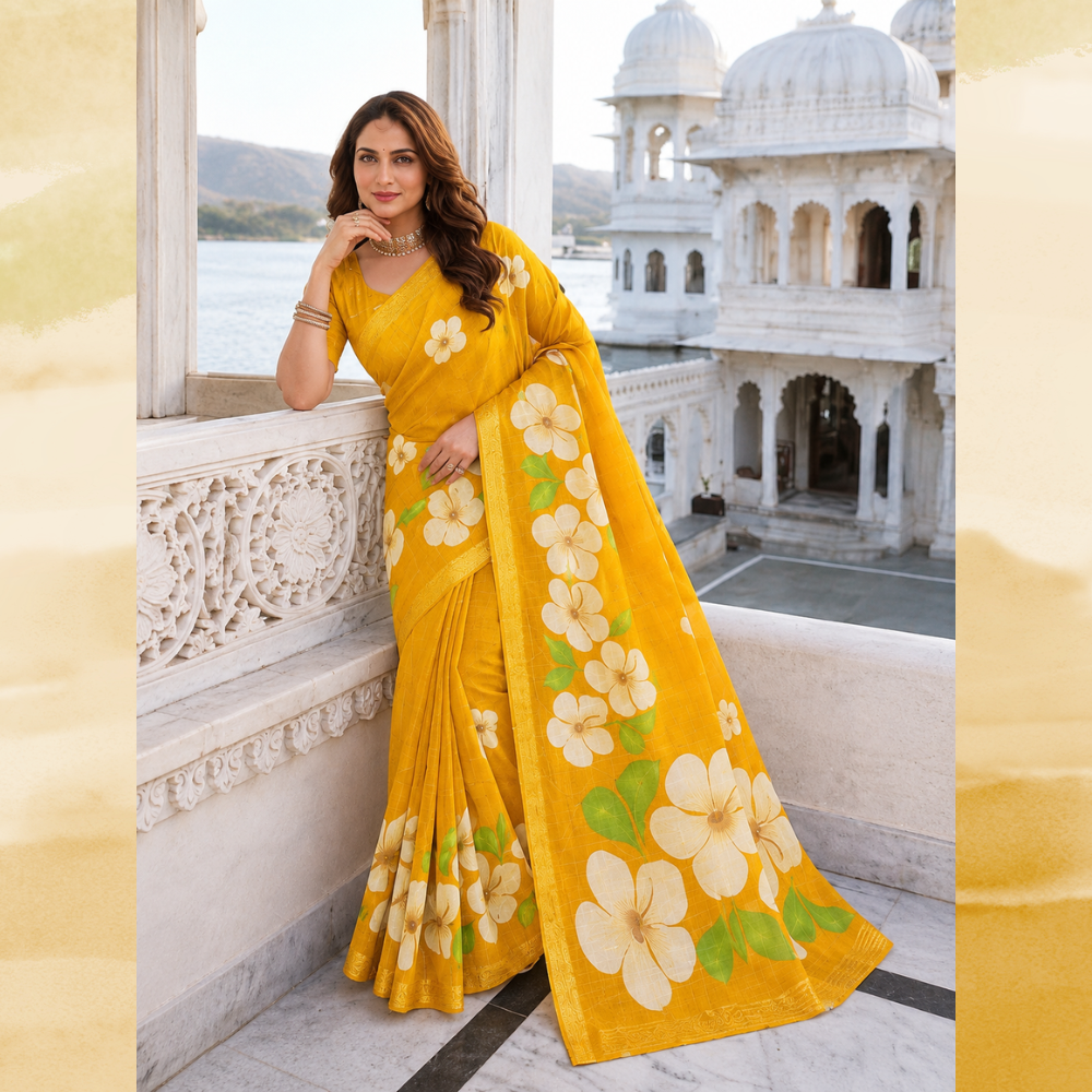 Ornate Vol-1 Fancy Checks  Sarees Collection