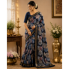 Untitled design - 2026-08-14T173617.360 🌿 Radhika Fancy Leaf Print Georgette fabric Saree Collection