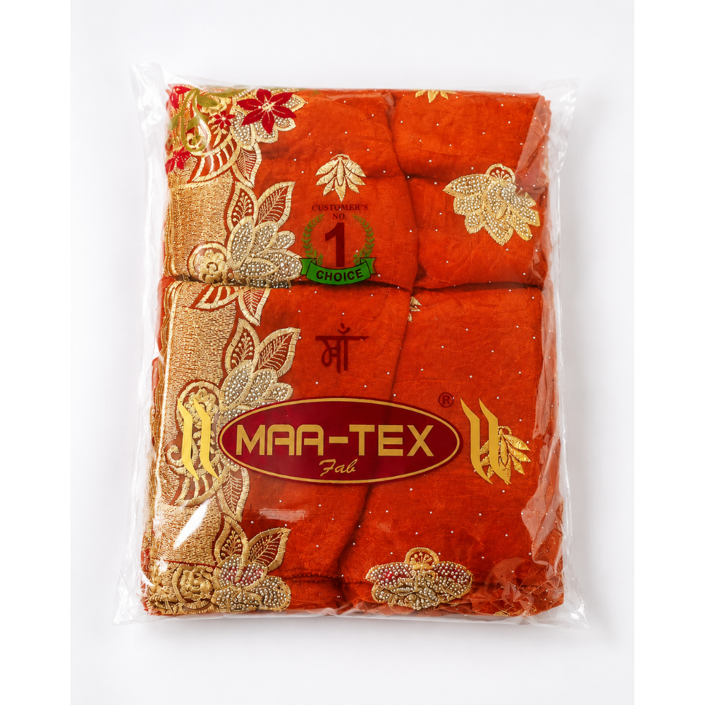 MAA-TEX Fab Embroidered Designer Saree Collection