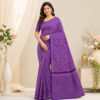 Floral Printed Georgette  Saree with Designer Border & Blouse Piece  5 Colour Variants