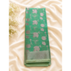 Premium Pink & Green Kanchipuram Soft Silk Saree with Silver Zari Weaving
